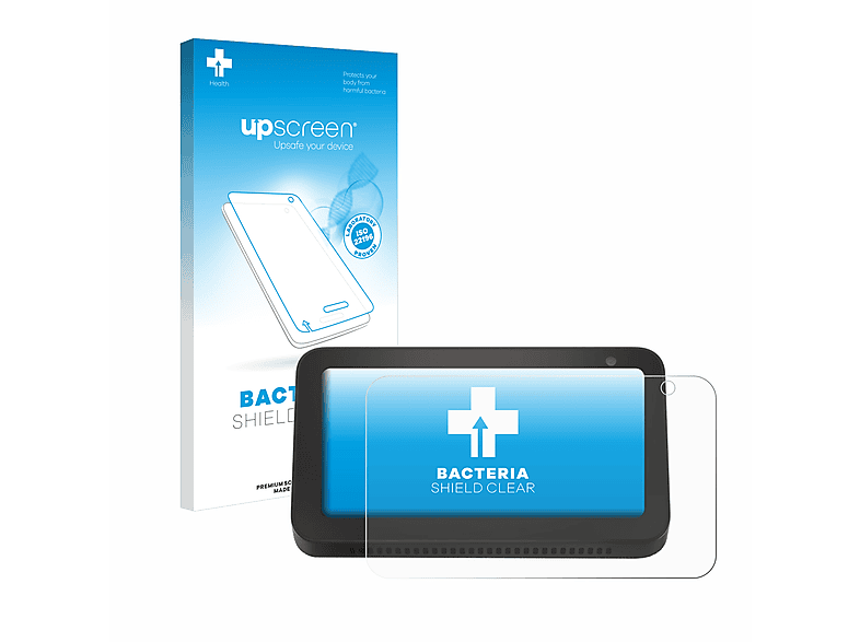 UPSCREEN antibakteriell klare Schutzfolie(für Amazon Echo Show 5 (2. Gen.))