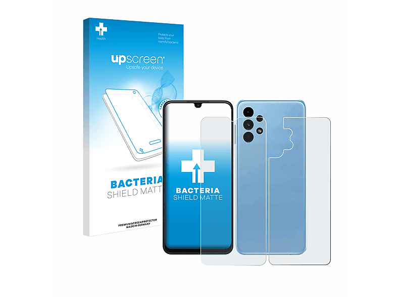 UPSCREEN antibakteriell entspiegelt matte Schutzfolie(für Samsung Galaxy A13 (Display+Rückseite))