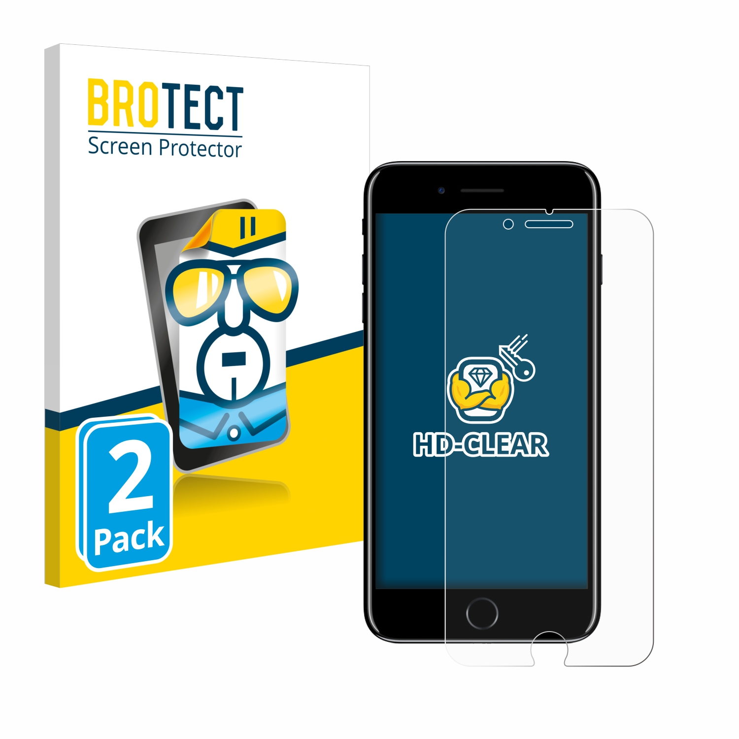BROTECT 2x klare Schutzfolie(für Apple 7 Plus) iPhone