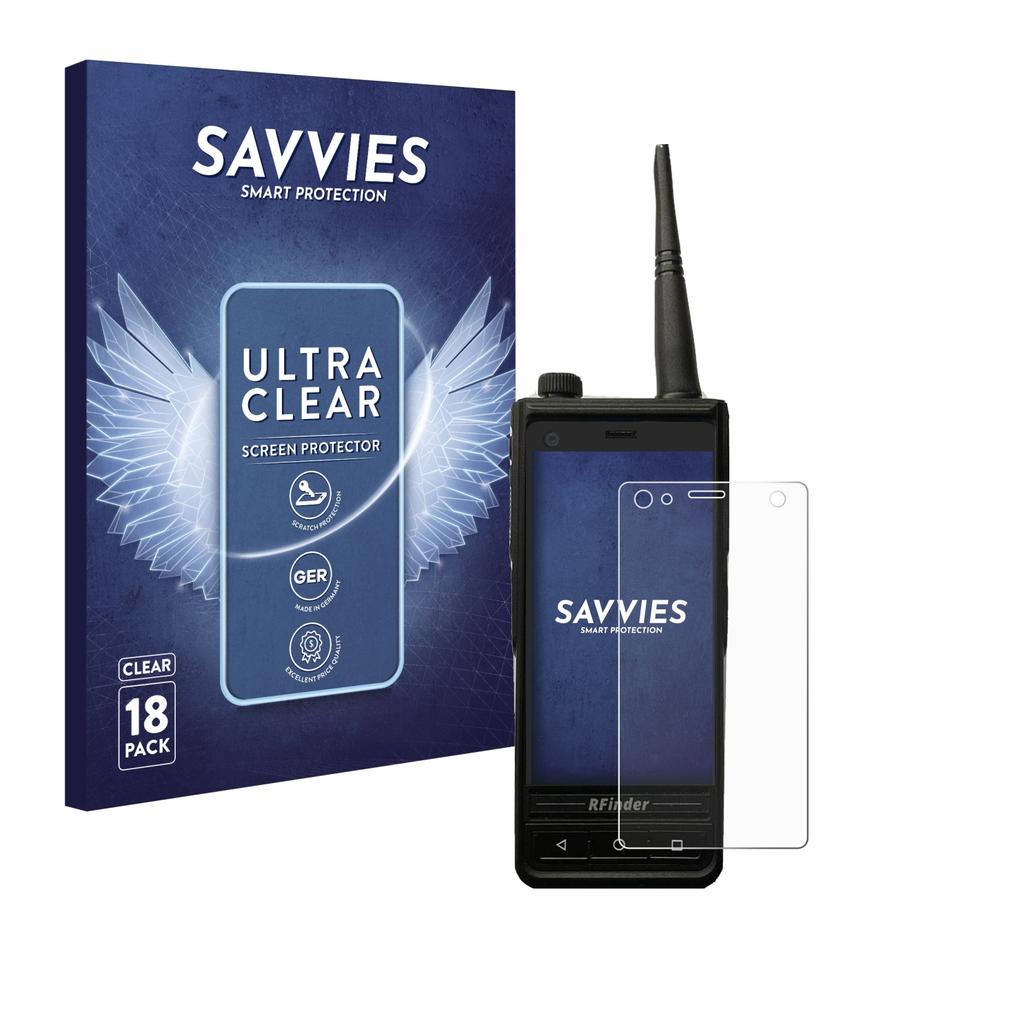 SAVVIES 18x klare Schutzfolie(für B1 DMR / LTE) 4G Rfinder