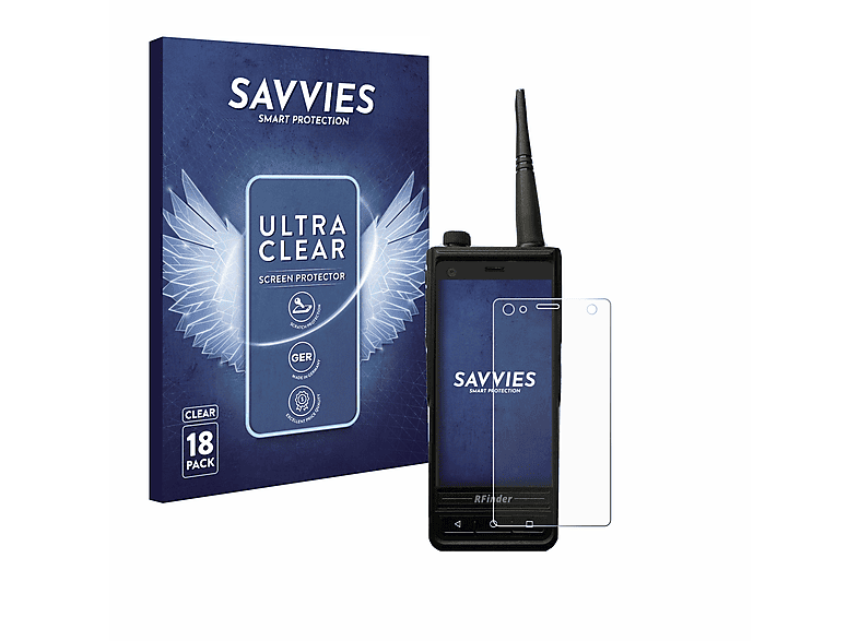 SAVVIES 18x DMR Schutzfolie(für B1 / LTE) Rfinder 4G klare