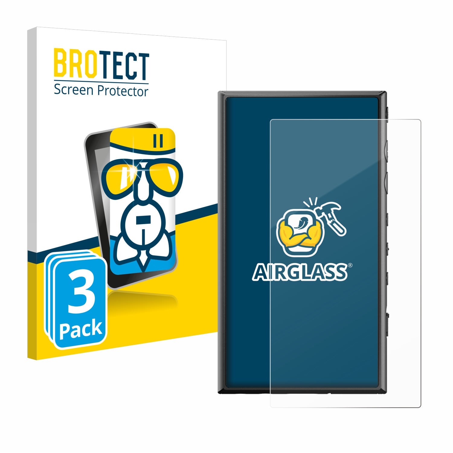 BROTECT 3x Airglass Schutzfolie(für Walkman NW-A306) Sony klare