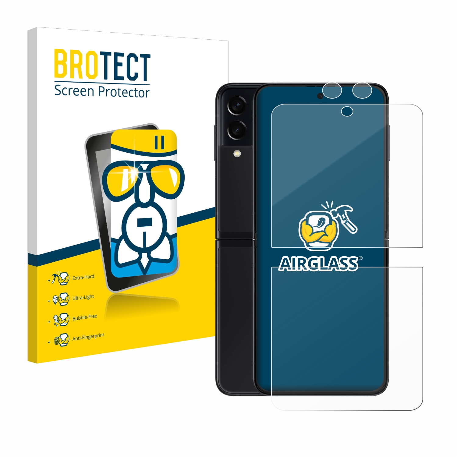 BROTECT Airglass klare Schutzfolie(für Samsung 5G) Flip Z 3 Galaxy