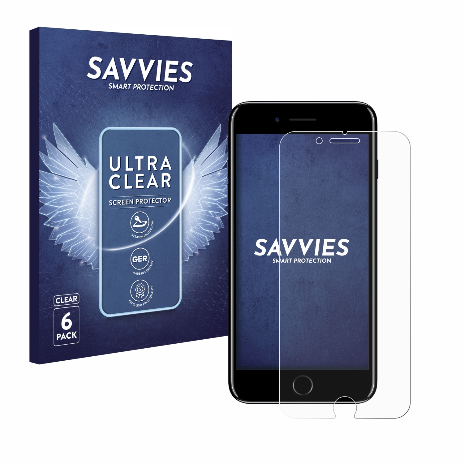 Schutzfolie(für SAVVIES iPhone Apple 6x klare 7 Plus)