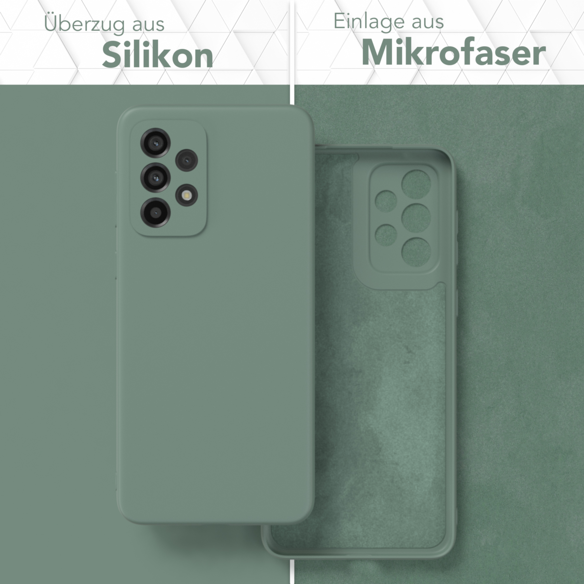 Matt, A33 Silikon Dunkelgrün EAZY TPU CASE Backcover, 5G, Handycase Galaxy Samsung,