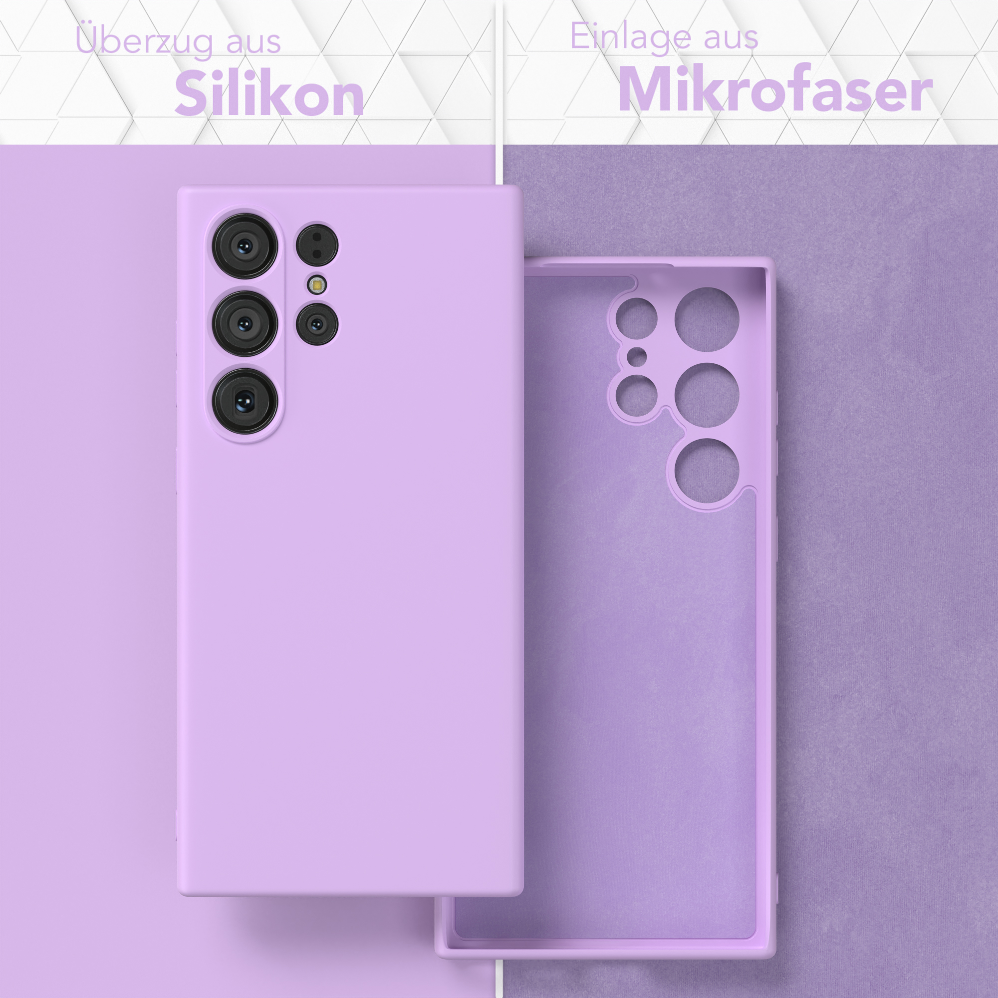 Backcover, Ultra, Silikon Handycase CASE Galaxy Lila Matt, Samsung, S23 EAZY Lavendel TPU