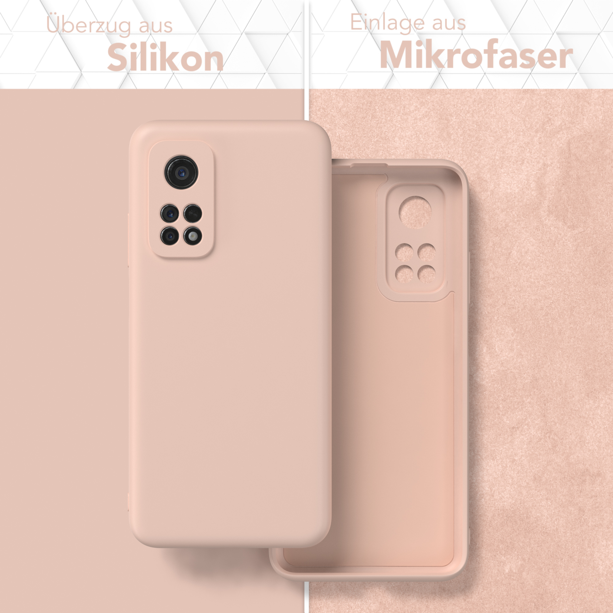 EAZY CASE TPU Silikon Pro Xiaomi, 10T / 5G, Handycase / Altrosa Backcover, 10T Rosa Mi Mi Matt, 5G