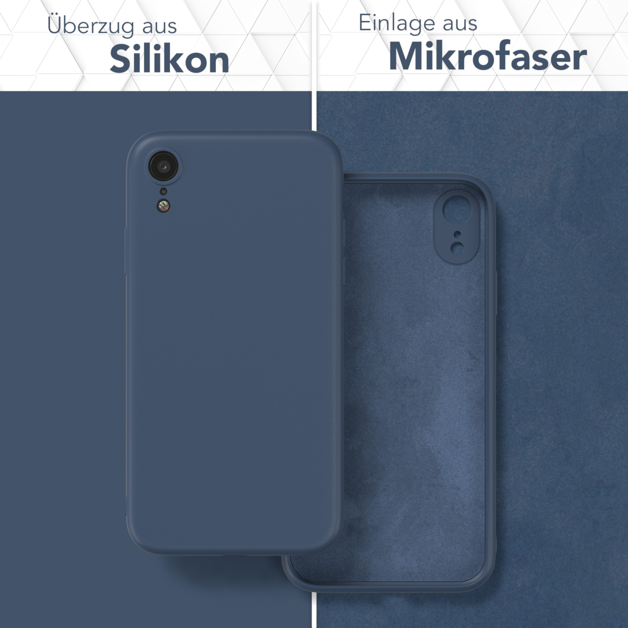 EAZY CASE TPU Silikon Handycase Backcover, iPhone Dunkelblau Matt, Apple, XR