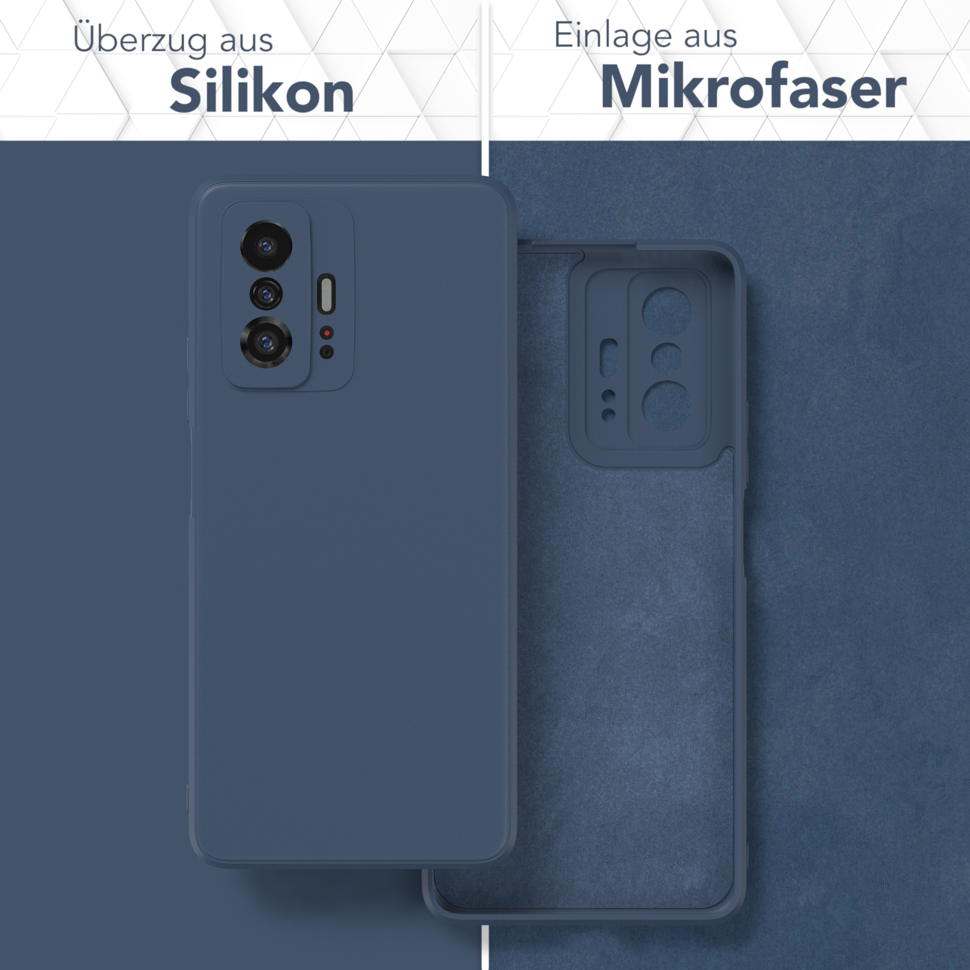 Dunkelblau EAZY Xiaomi, Backcover, Silikon Matt, 11T / CASE Handycase Pro TPU 5G, 11T
