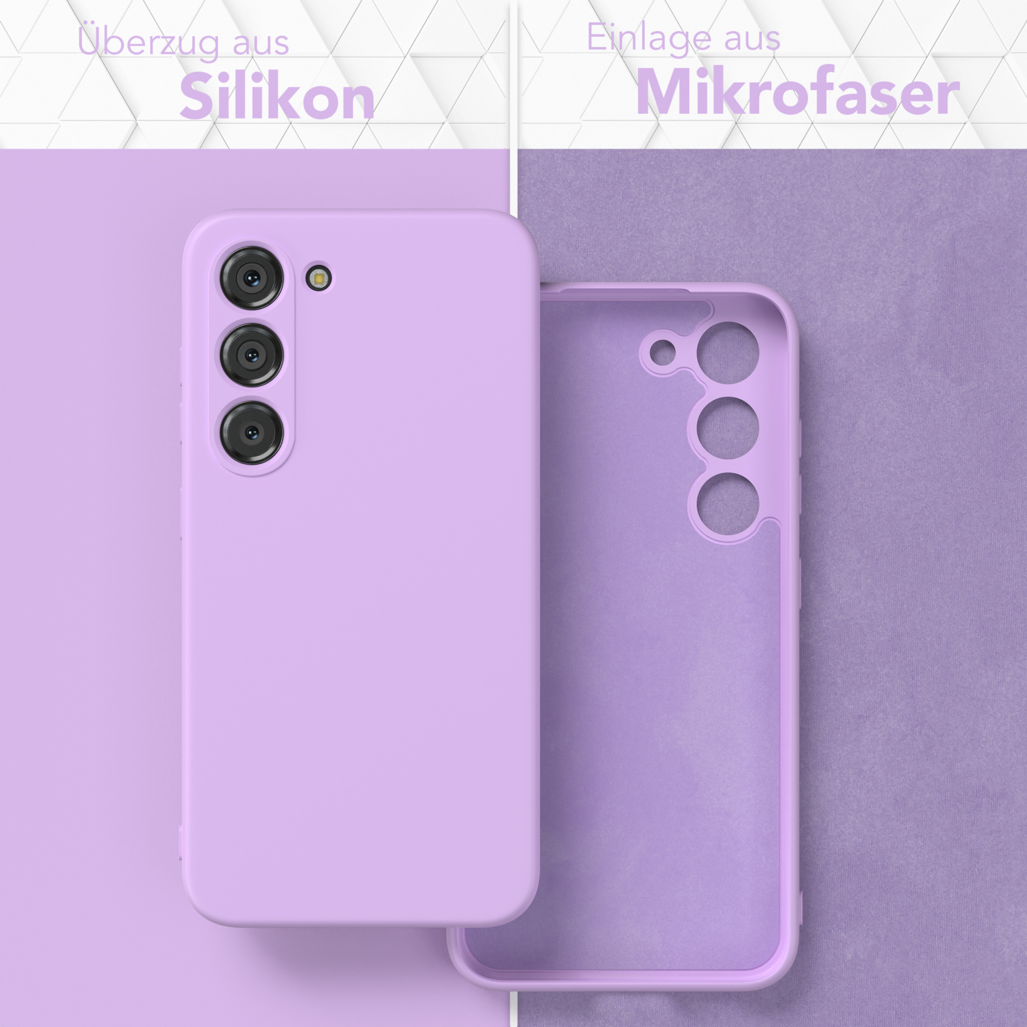 Lila TPU S23, Matt, Backcover, Galaxy EAZY Silikon Samsung, Lavendel CASE Handycase