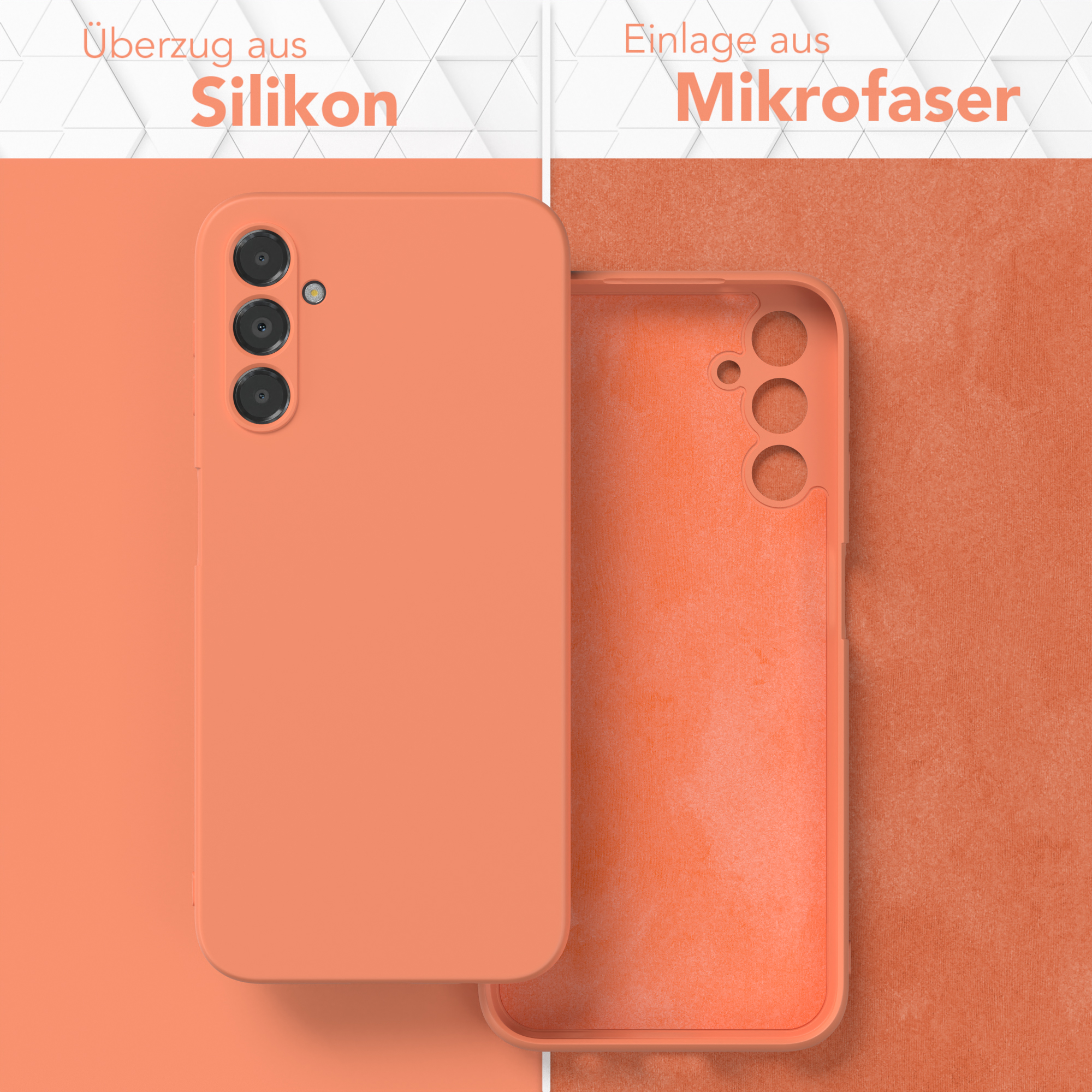 A14 Backcover, Orange CASE Samsung, Silikon Matt, 5G, Galaxy EAZY Handycase TPU