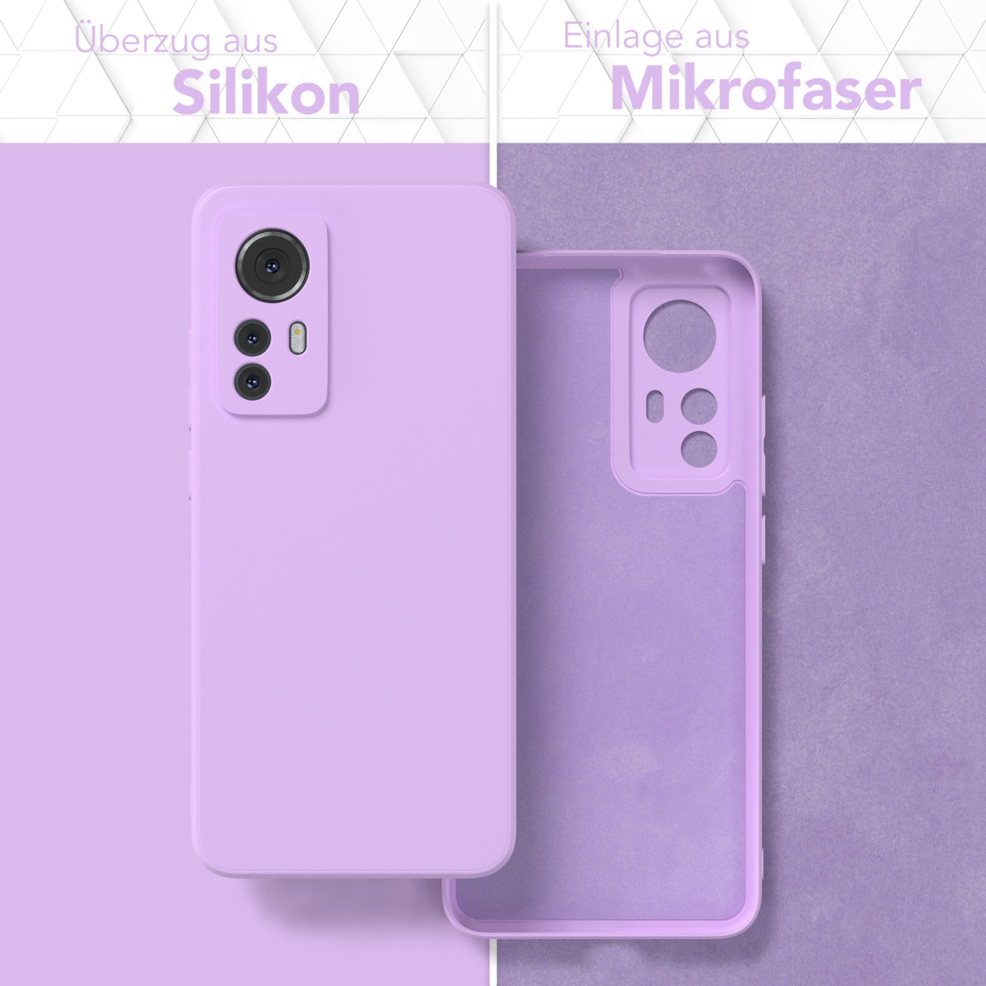 / 12X, Lavendel EAZY 12 Xiaomi, Matt, Handycase TPU CASE Lila Silikon Backcover,