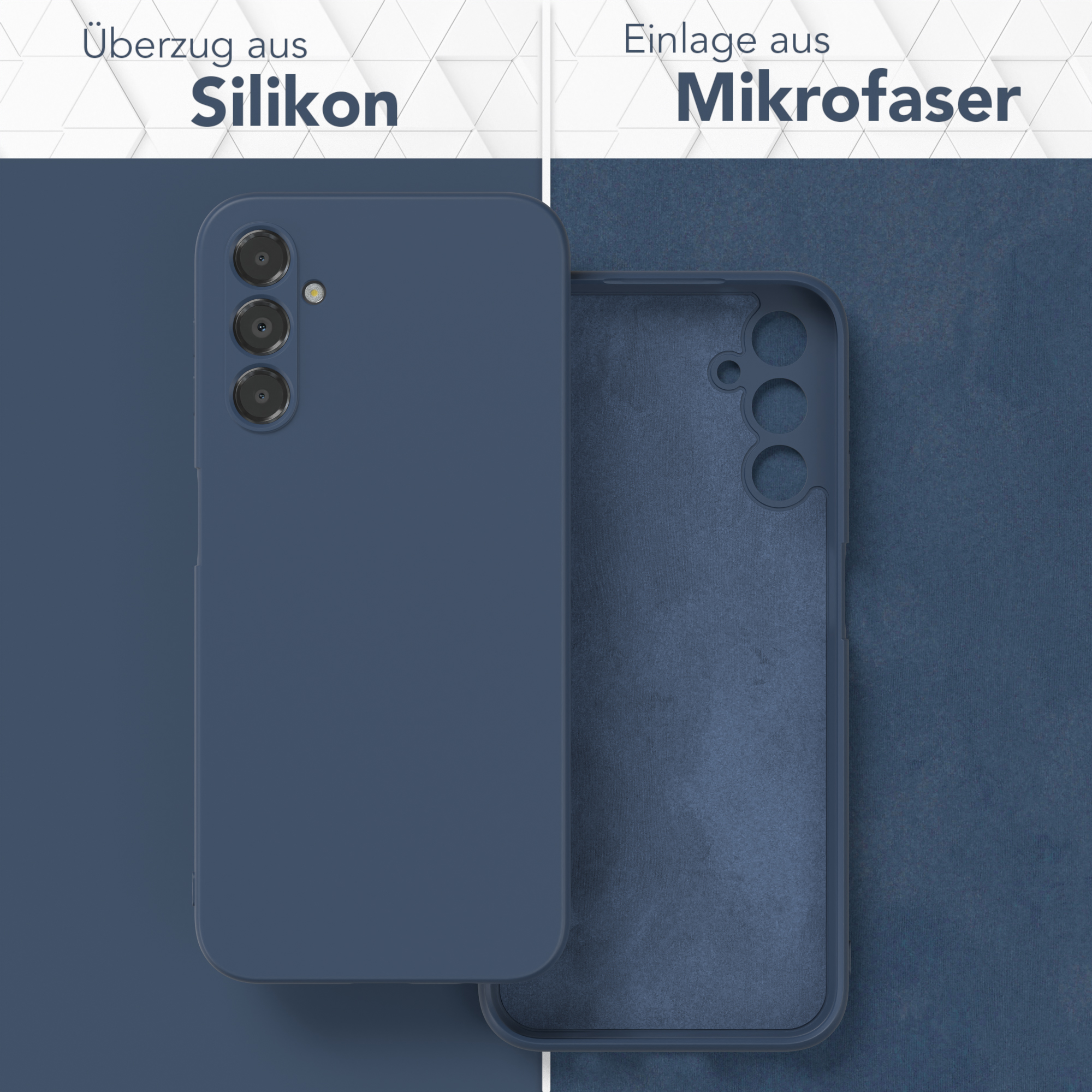 EAZY CASE TPU Silikon Handycase Dunkelblau A14 Galaxy Backcover, Matt, 5G, Samsung