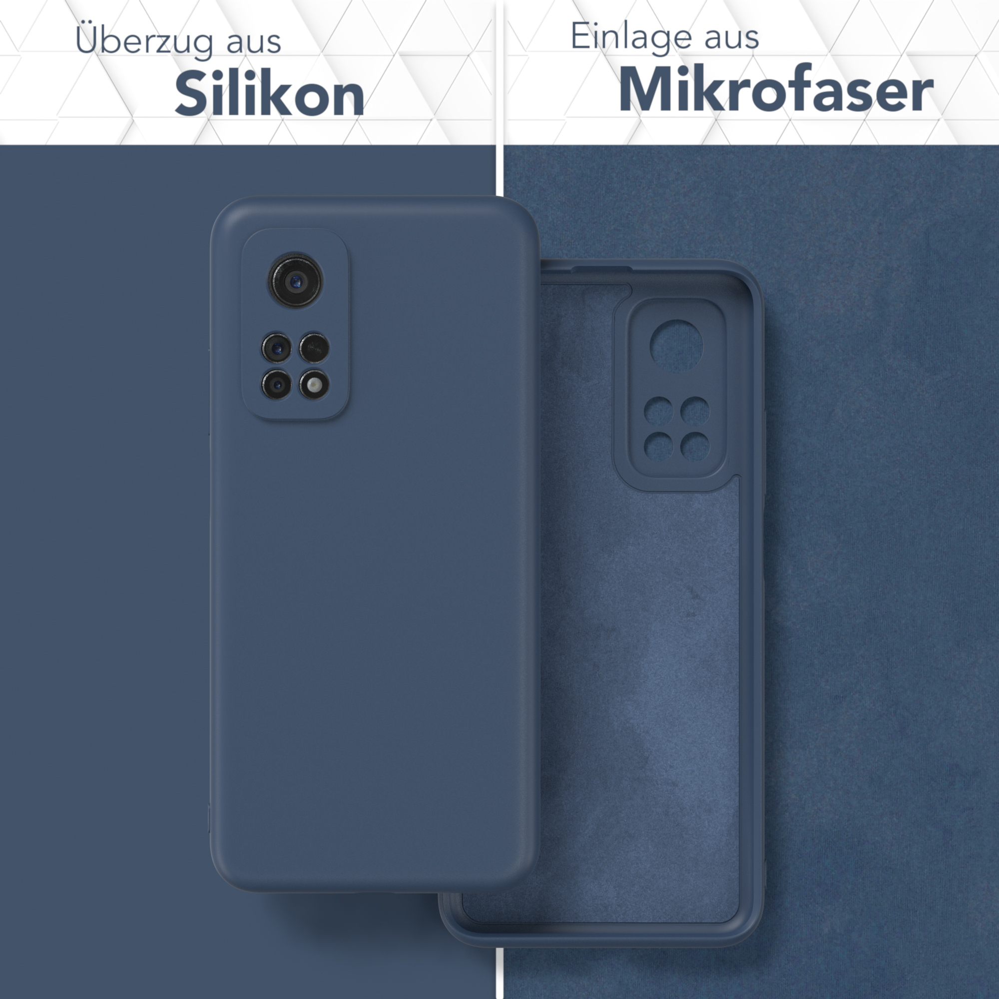Silikon Xiaomi, 5G Mi CASE Handycase 5G, EAZY Backcover, Pro Matt, Dunkelblau 10T TPU Mi / 10T