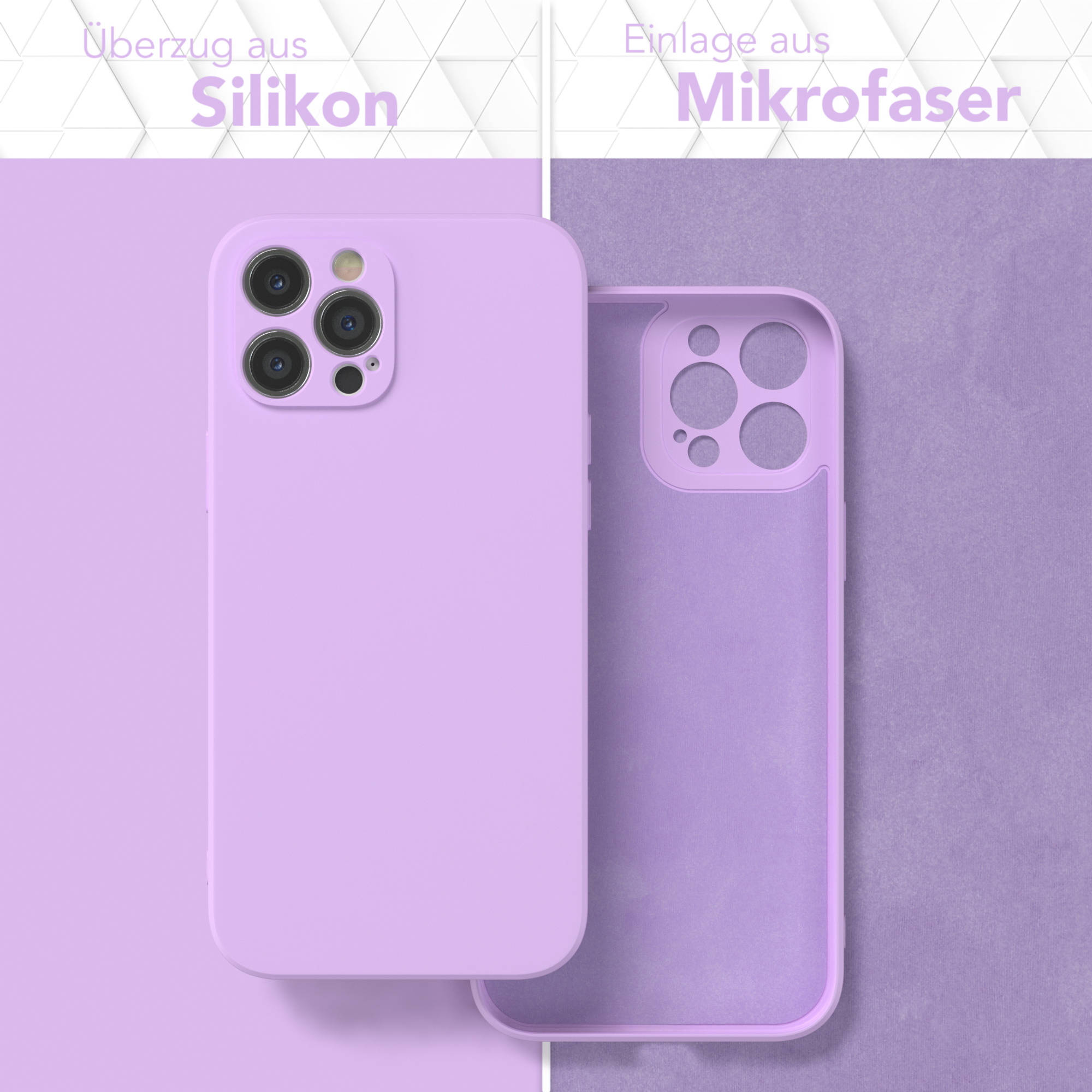 Matt, Max, Silikon 12 Pro iPhone Apple, Lila CASE Lavendel Backcover, EAZY TPU Handycase