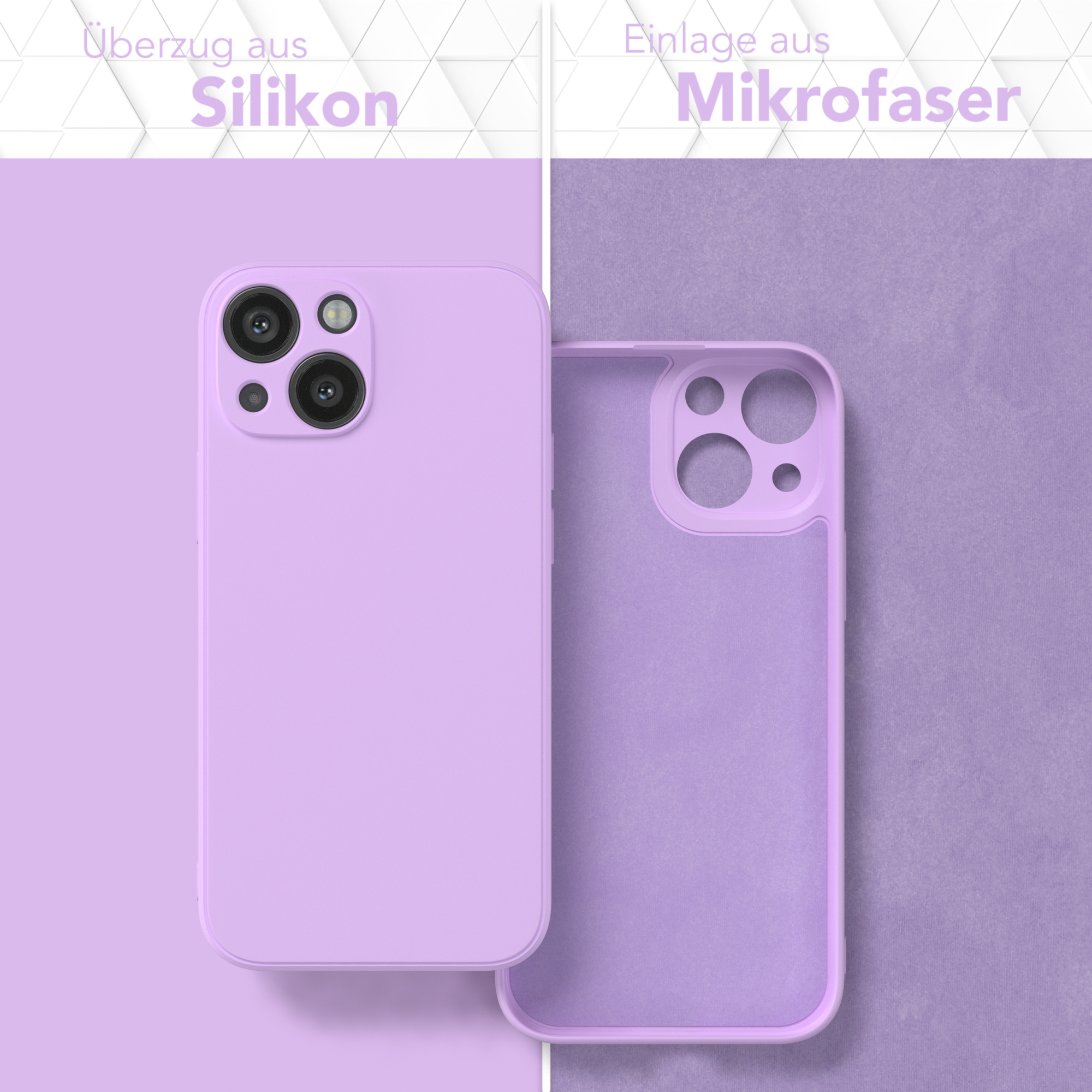 EAZY CASE TPU Silikon Lila Handycase Mini, Apple, Matt, iPhone 13 Backcover, Lavendel