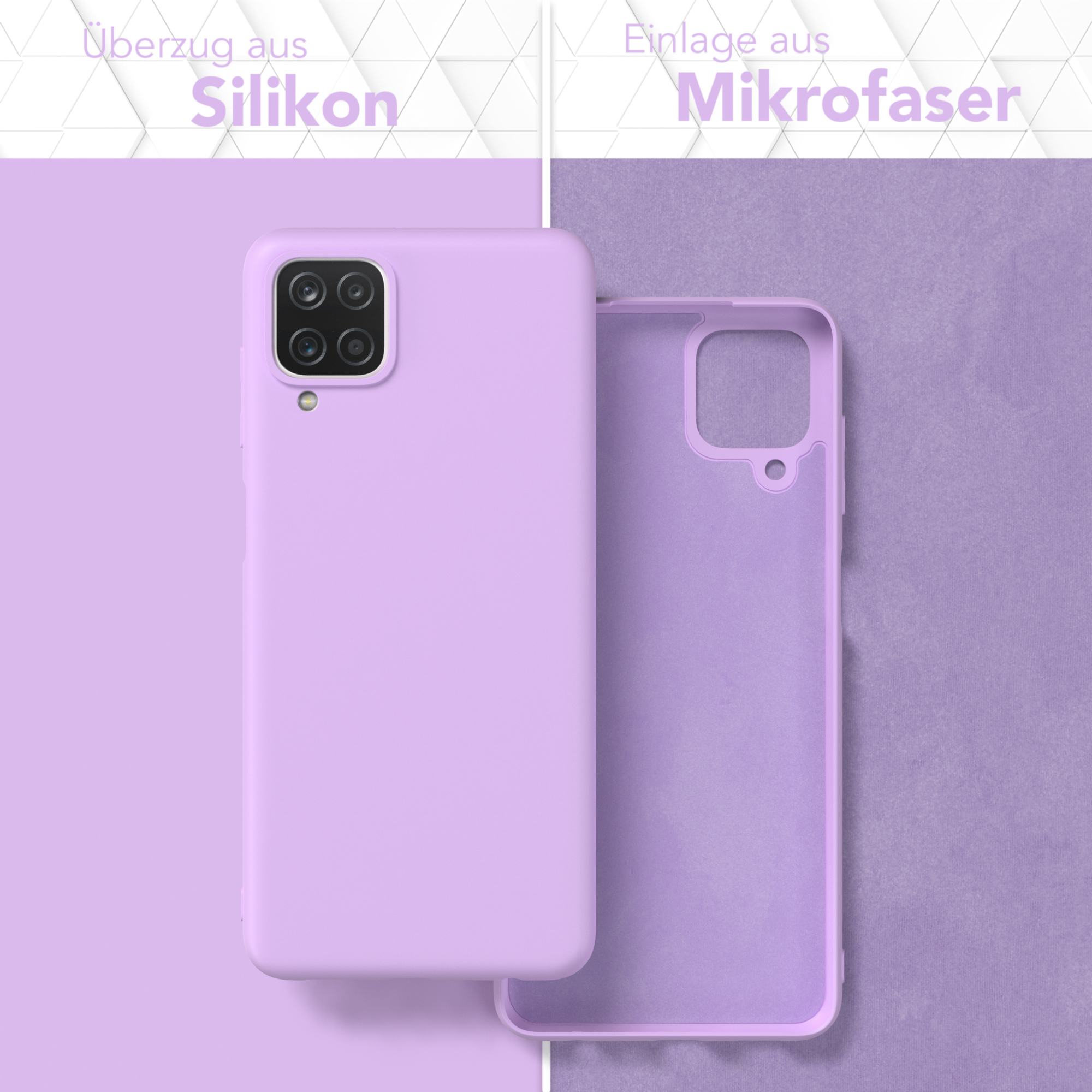 EAZY CASE Lila Handycase A12, Samsung, Backcover, Galaxy TPU Matt, Lavendel Silikon