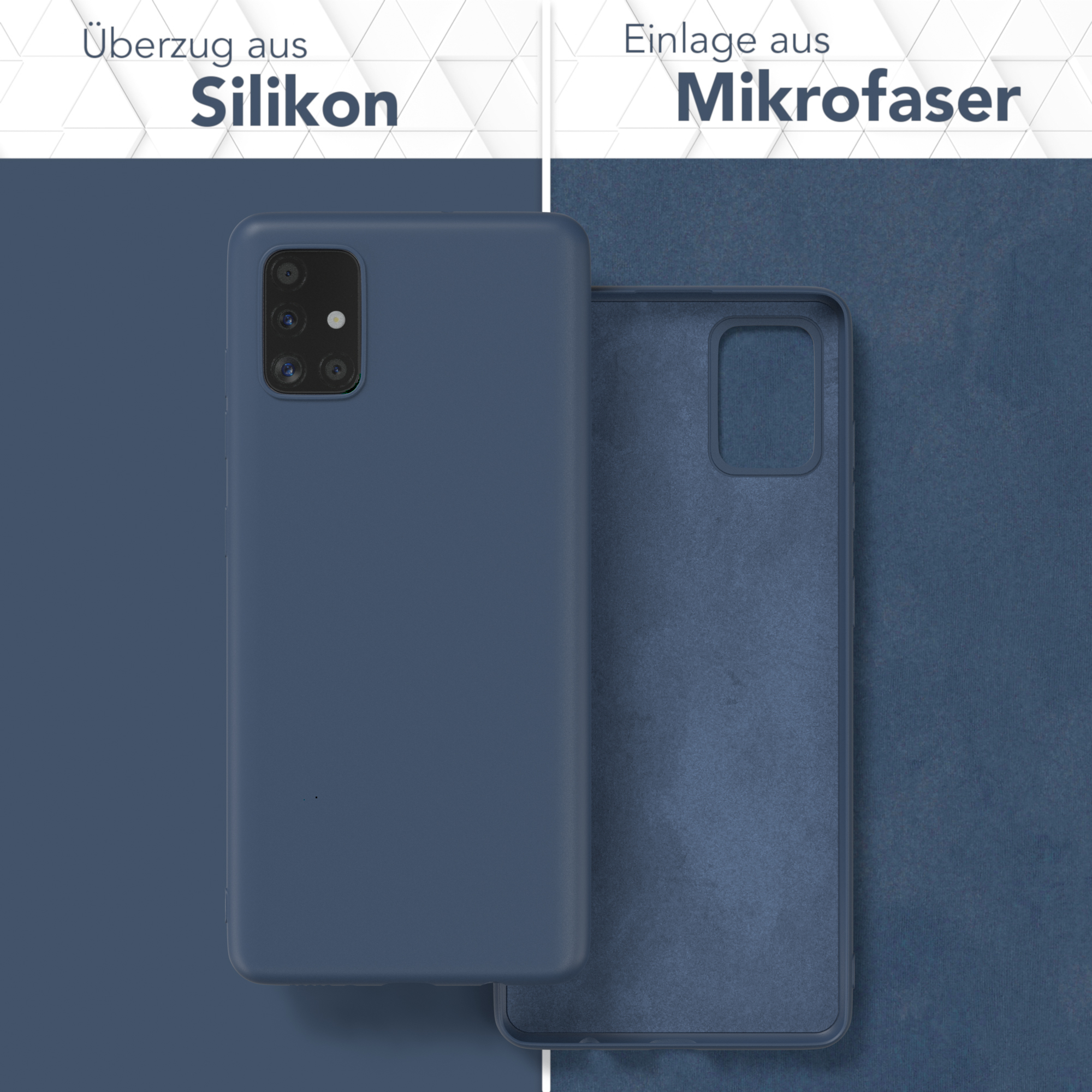 Silikon Samsung, Dunkelblau CASE Handycase Galaxy Backcover, TPU Matt, A51, EAZY
