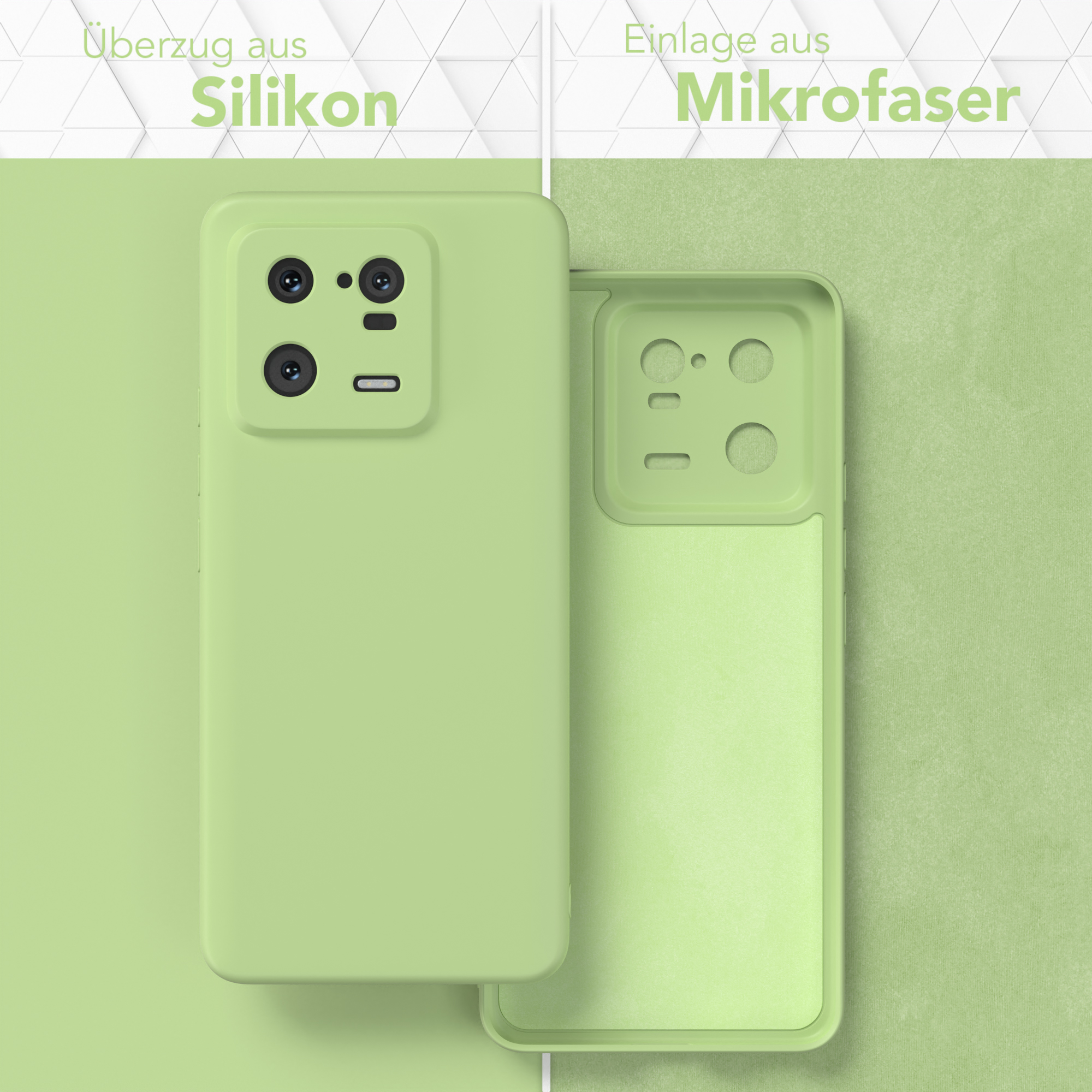EAZY CASE Handycase Matt, Backcover, Silikon TPU Grün Pro, 13 Xiaomi