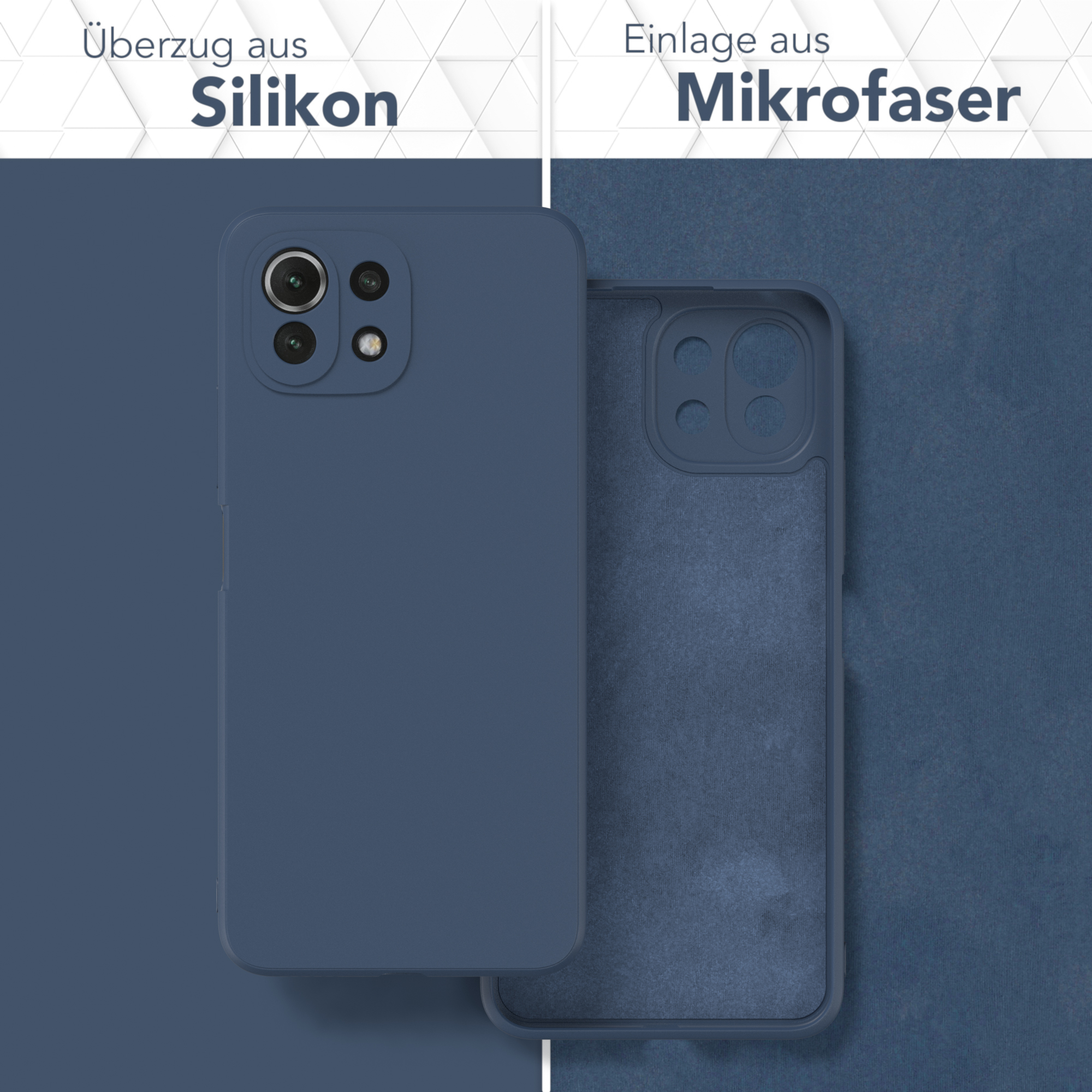 Xiaomi, Lite TPU 11 Dunkelblau CASE 11 5G Silikon Handycase / / Mi Backcover, Matt, NE, Lite EAZY 5G