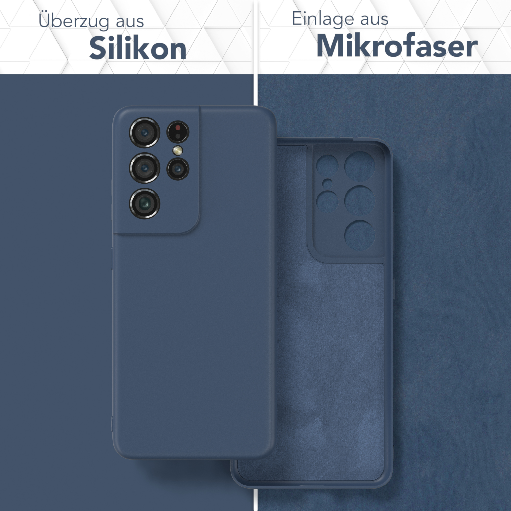 Dunkelblau Backcover, S21 Galaxy EAZY Matt, 5G, TPU CASE Handycase Samsung, Silikon Ultra