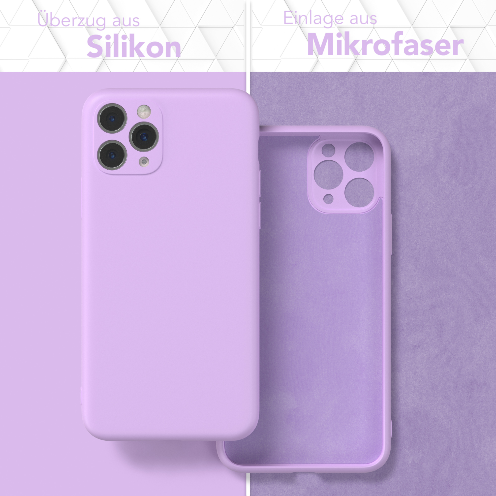 EAZY CASE TPU Silikon Handycase Lila Apple, Pro, Backcover, iPhone 11 Matt, Lavendel