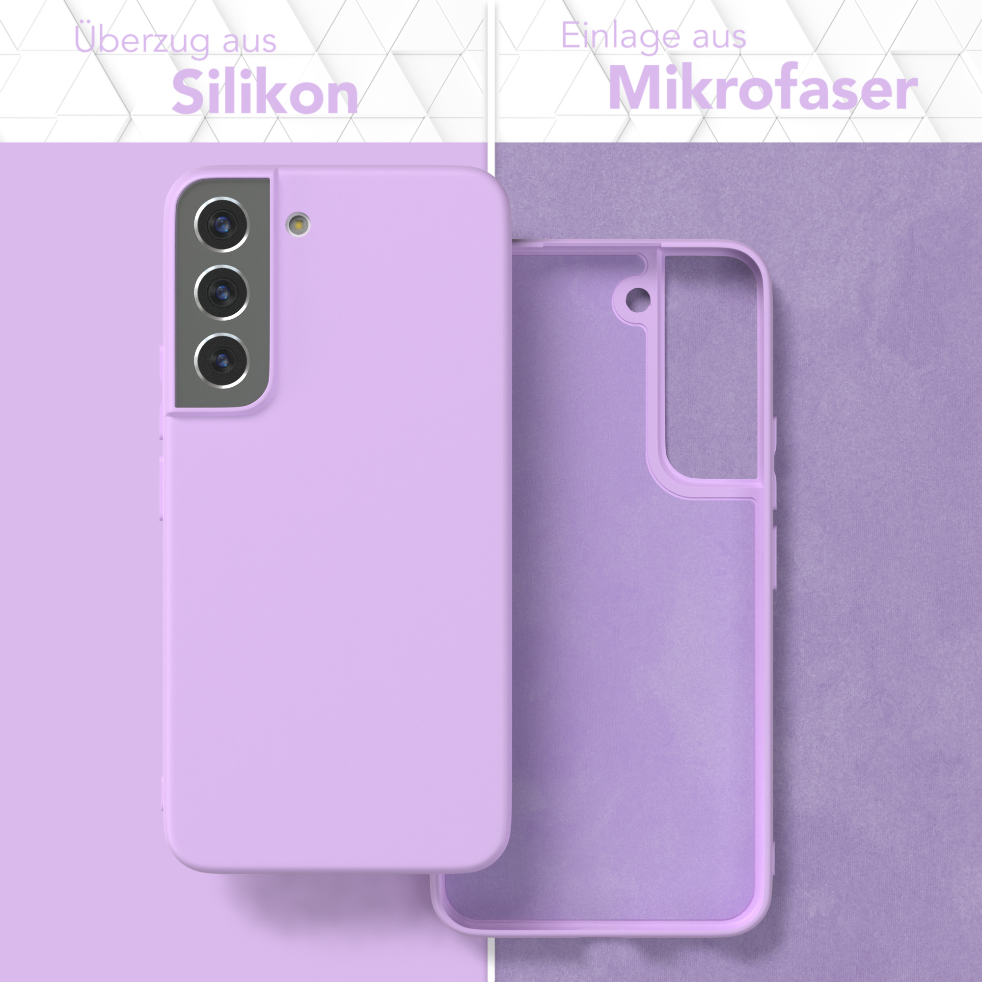 S22 Backcover, EAZY Lila TPU Matt, Lavendel Handycase CASE Silikon Galaxy 5G, Samsung,