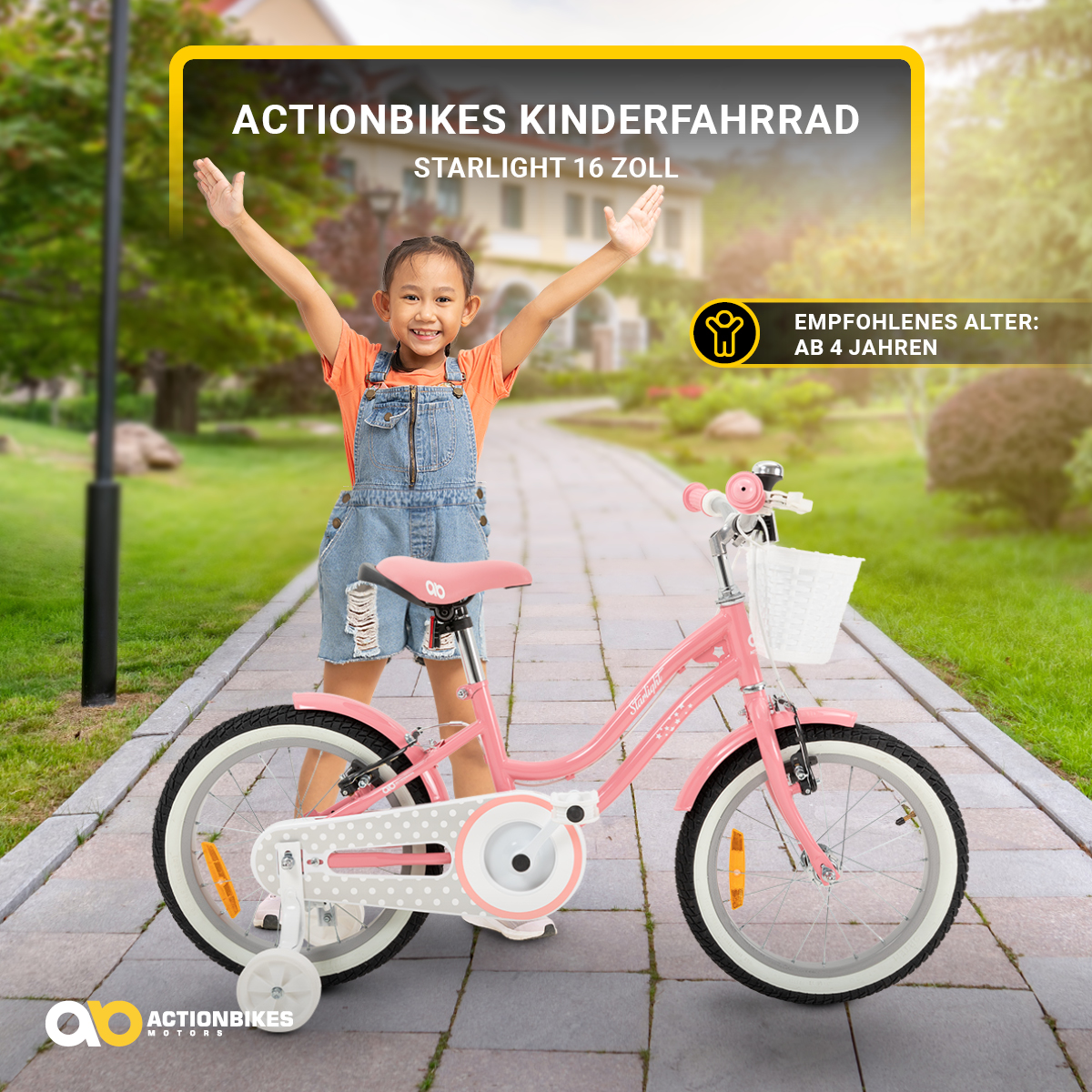 ACTIONBIKES MOTORS Kinder Fahrrad Starlight 16