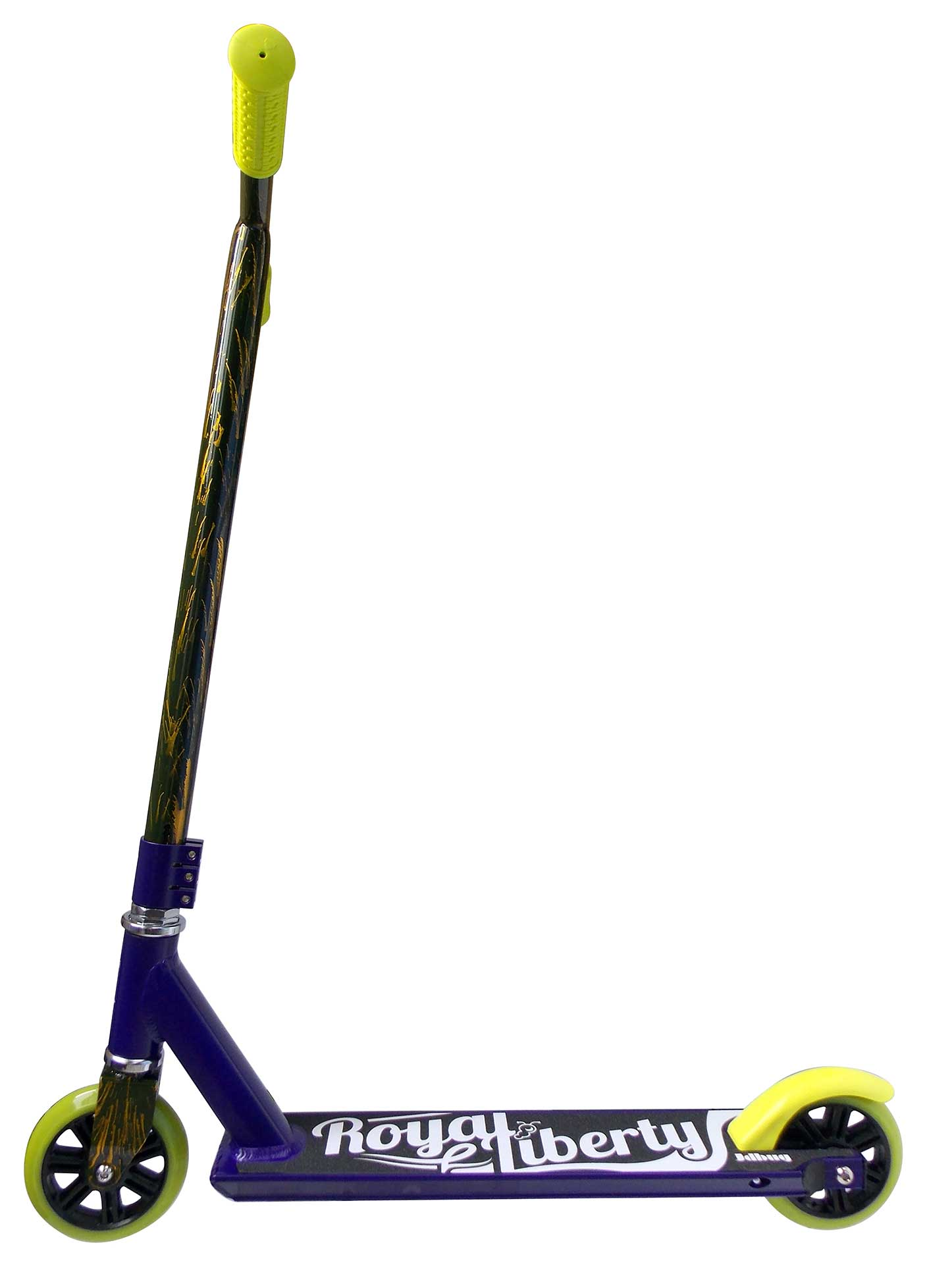 JD BUG Royal Liberty Kick-Scooter (4,5 Zoll, gelb/lila)