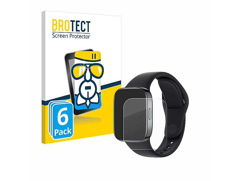 BROTECT 6x Airglass klare Schutzfolie(für Xiaomi Redmi Watch 3) | Smartwatch Schutzfolien & Gläser