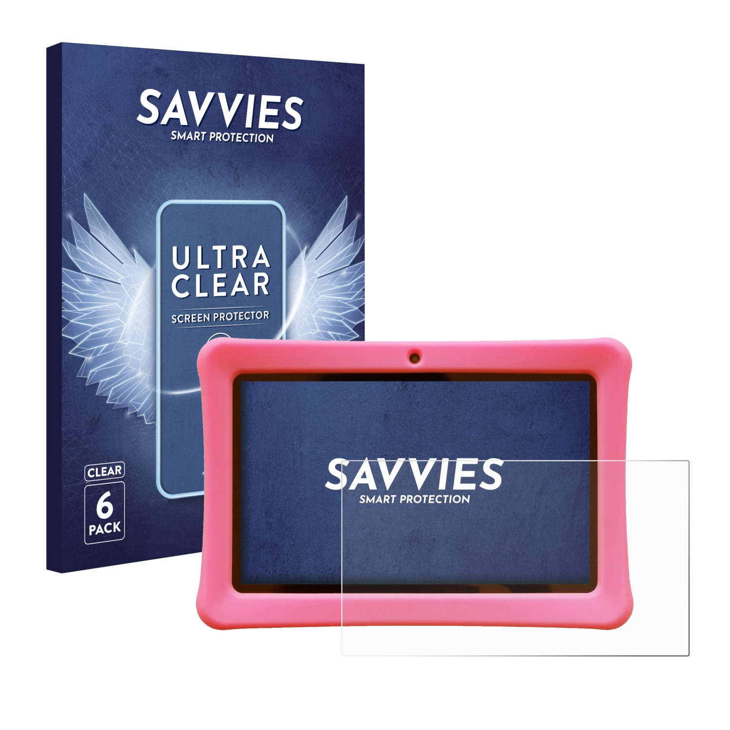 SAVVIES 6x klare Schutzfolie(für Contixo Tablet) Kids 7