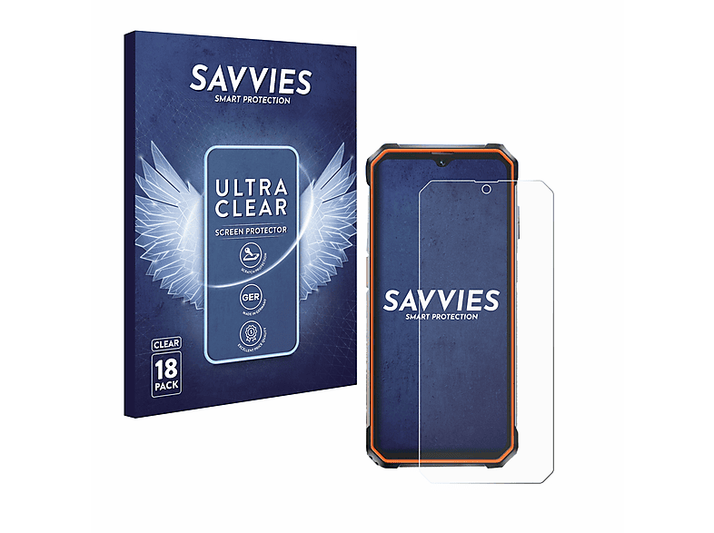 SAVVIES 18x klare Schutzfolie(für Blackview BV9200)