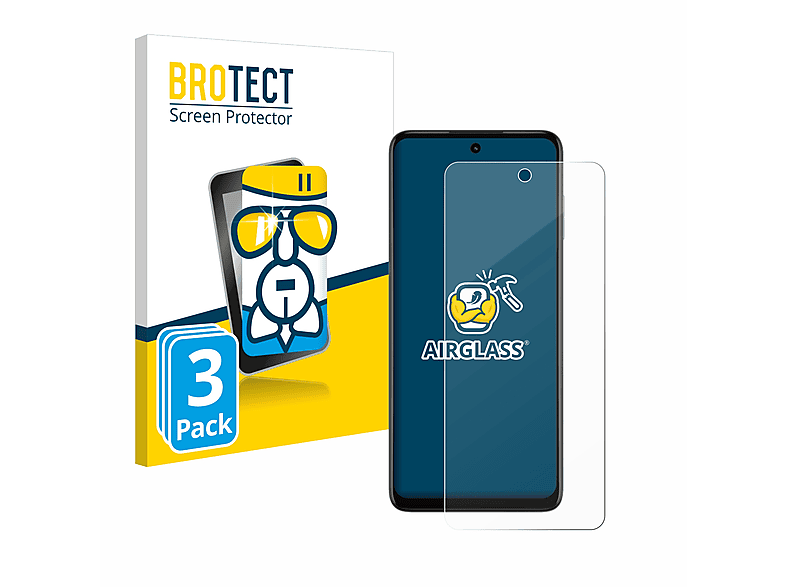 BROTECT 3x Airglass klare Schutzfolie(für Motorola Moto G73 5G)