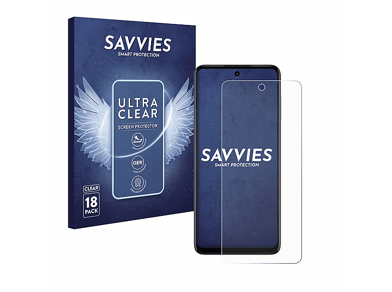 SAVVIES 18x klare Schutzfolie(für Motorola Moto G73 5G)