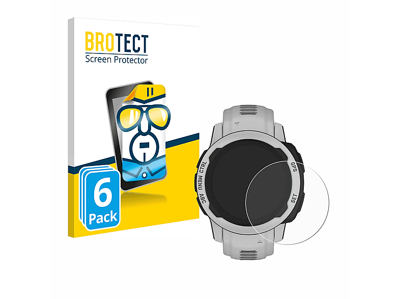 BROTECT 6x klare Schutzfolie(für Garmin Instinct 2S Solar (40 mm)) | Smartwatch Schutzfolien & Gläser