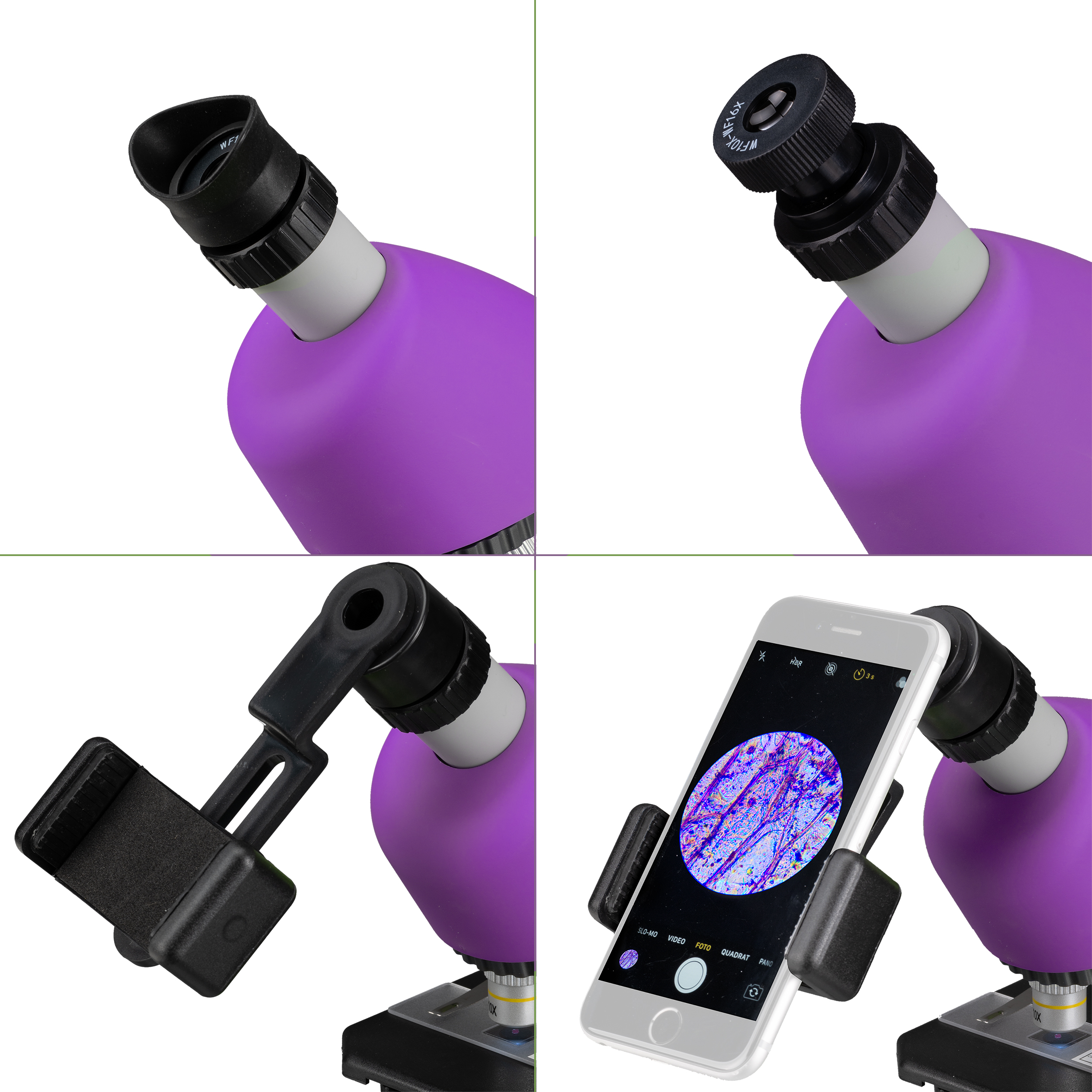 BRESSER JUNIOR 40x-640x Mikroskop, Color