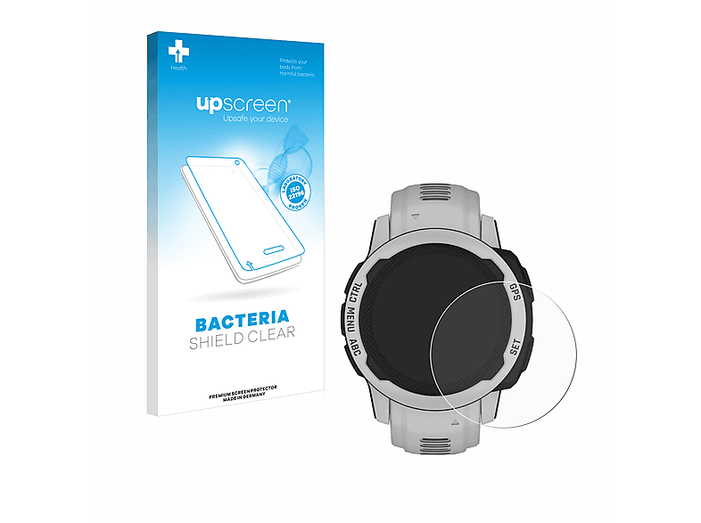 UPSCREEN antibakteriell klare Schutzfolie(für Garmin Instinct 2S Solar (40 mm))