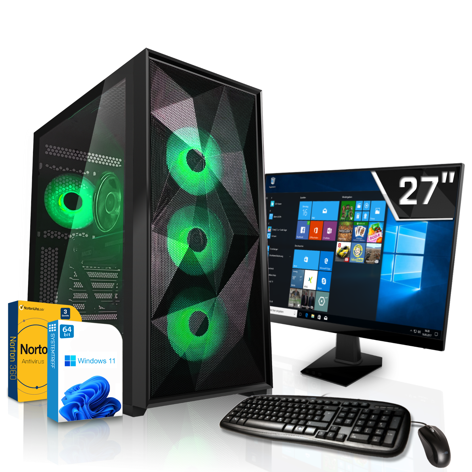 SYSTEMTREFF Gaming Komplett Intel PC i5-13600K 32 Prozessor, 12GB 12 4070 GB Core i5-13600K, Komplett 1000 GB mit Nvidia GDDR6, mSSD, GeForce RAM, GB RTX