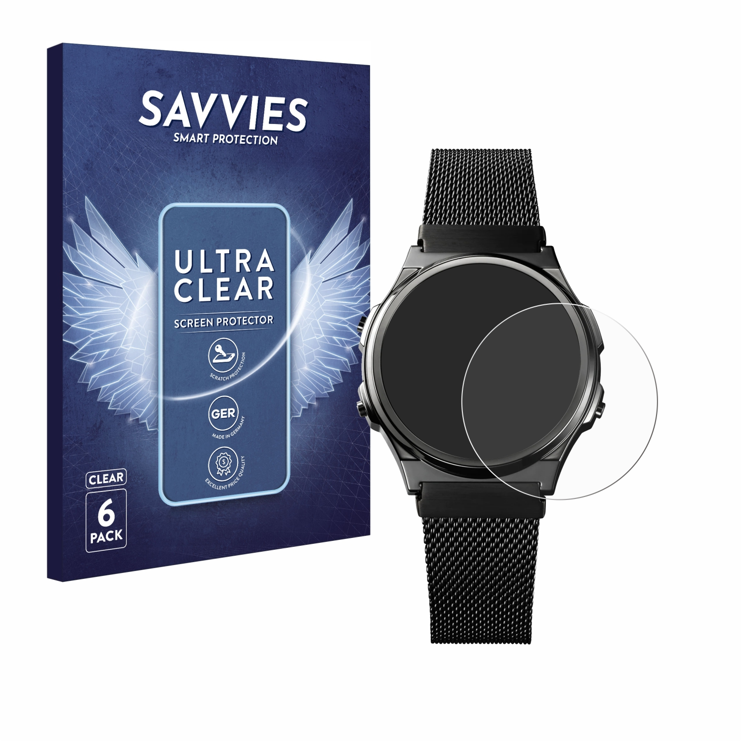 SAVVIES Casio 6x Schutzfolie(für A171WEMB-1A) klare