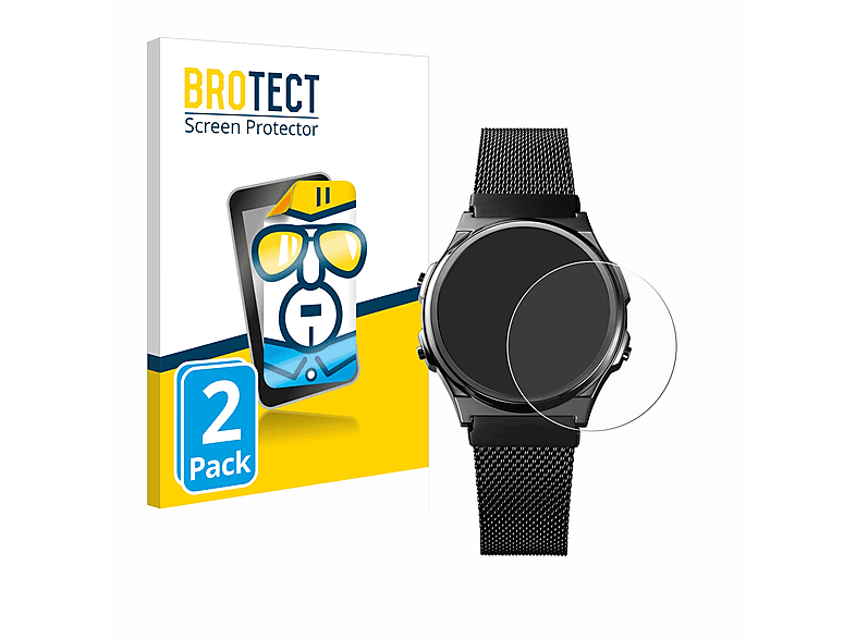 BROTECT 2x klare Schutzfolie(für Casio A171WEMB-1A)