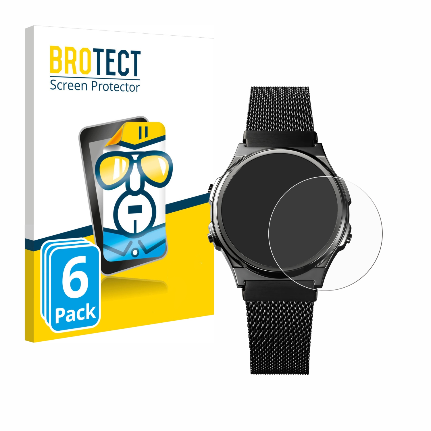 BROTECT 6x klare Schutzfolie(für Casio A171WEMB-1A)