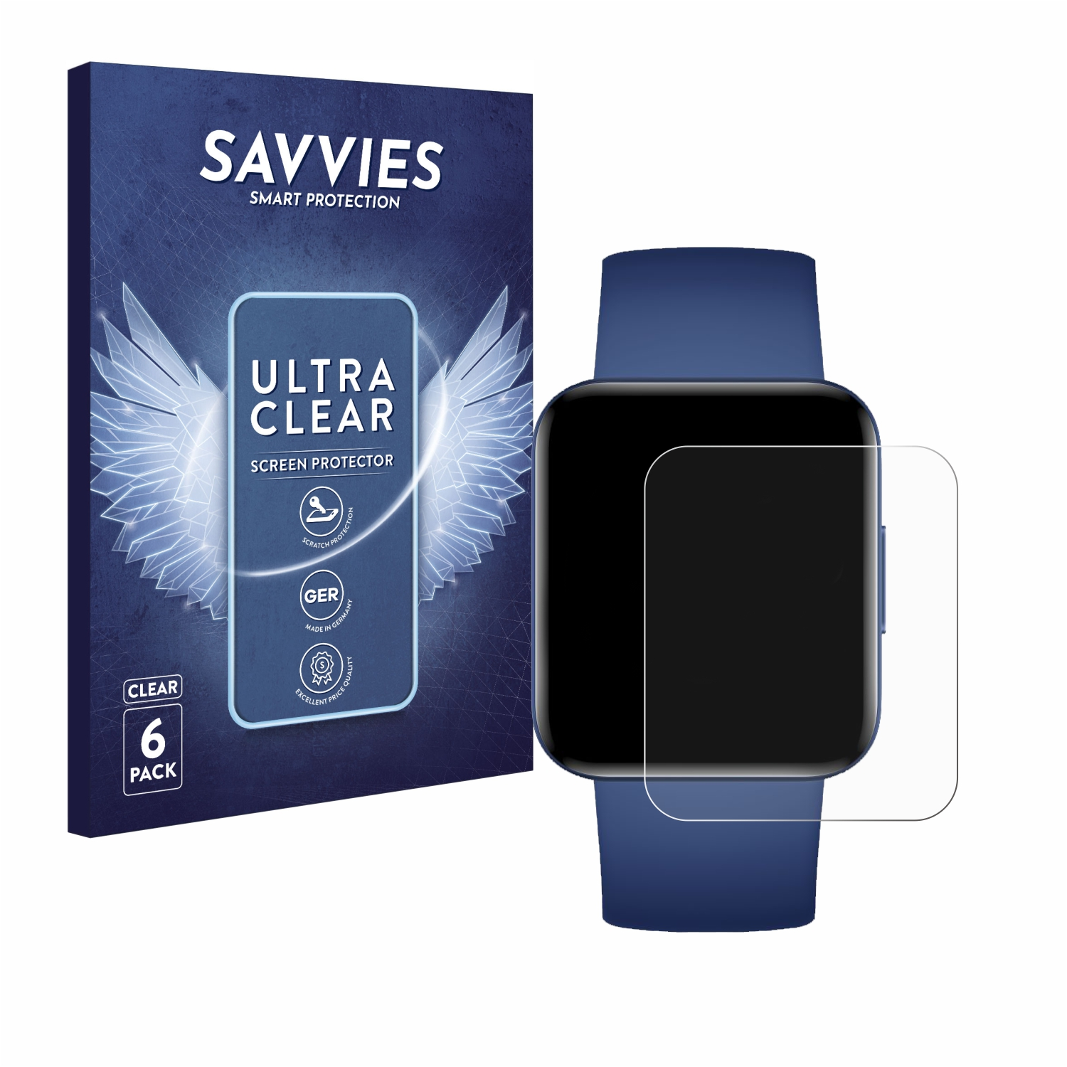 SAVVIES 6x klare Watch) Schutzfolie(für Xiaomi Poco