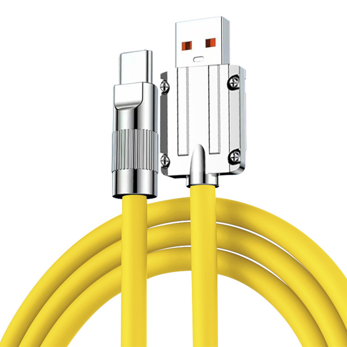 USB INF 1 m, Kabel, Schnellladung W USB-C-Ladekabel Gelb 120
