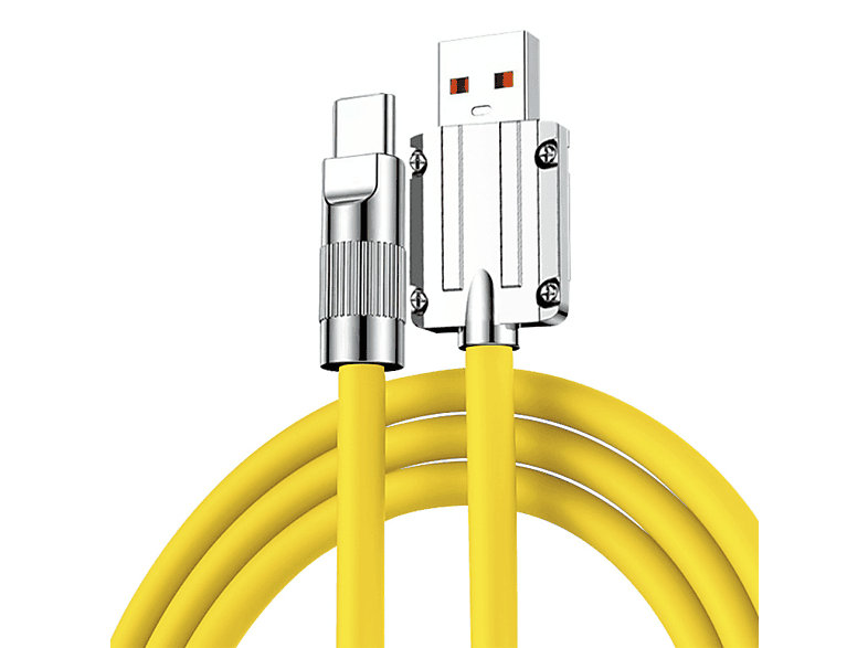 INF USB-C-Ladekabel Schnellladung Gelb 120 Kabel, m, 1 W USB