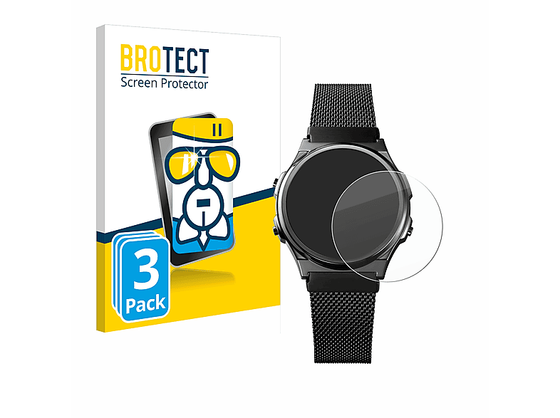 BROTECT 3x Airglass klare Schutzfolie(für Casio A171WEMB-1A)