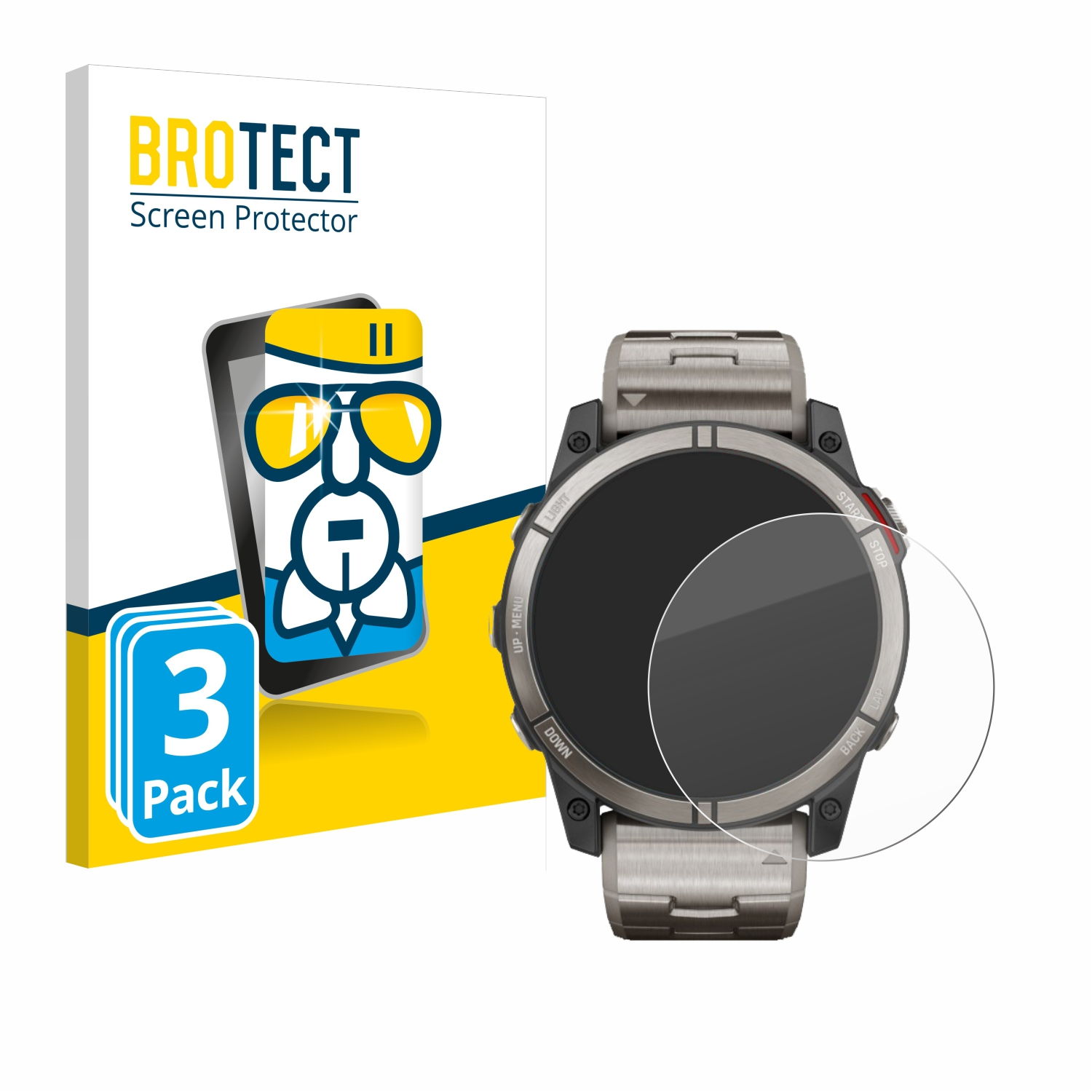 BROTECT 3x Schutzfolie(für 7X) klare quatix Airglass Garmin