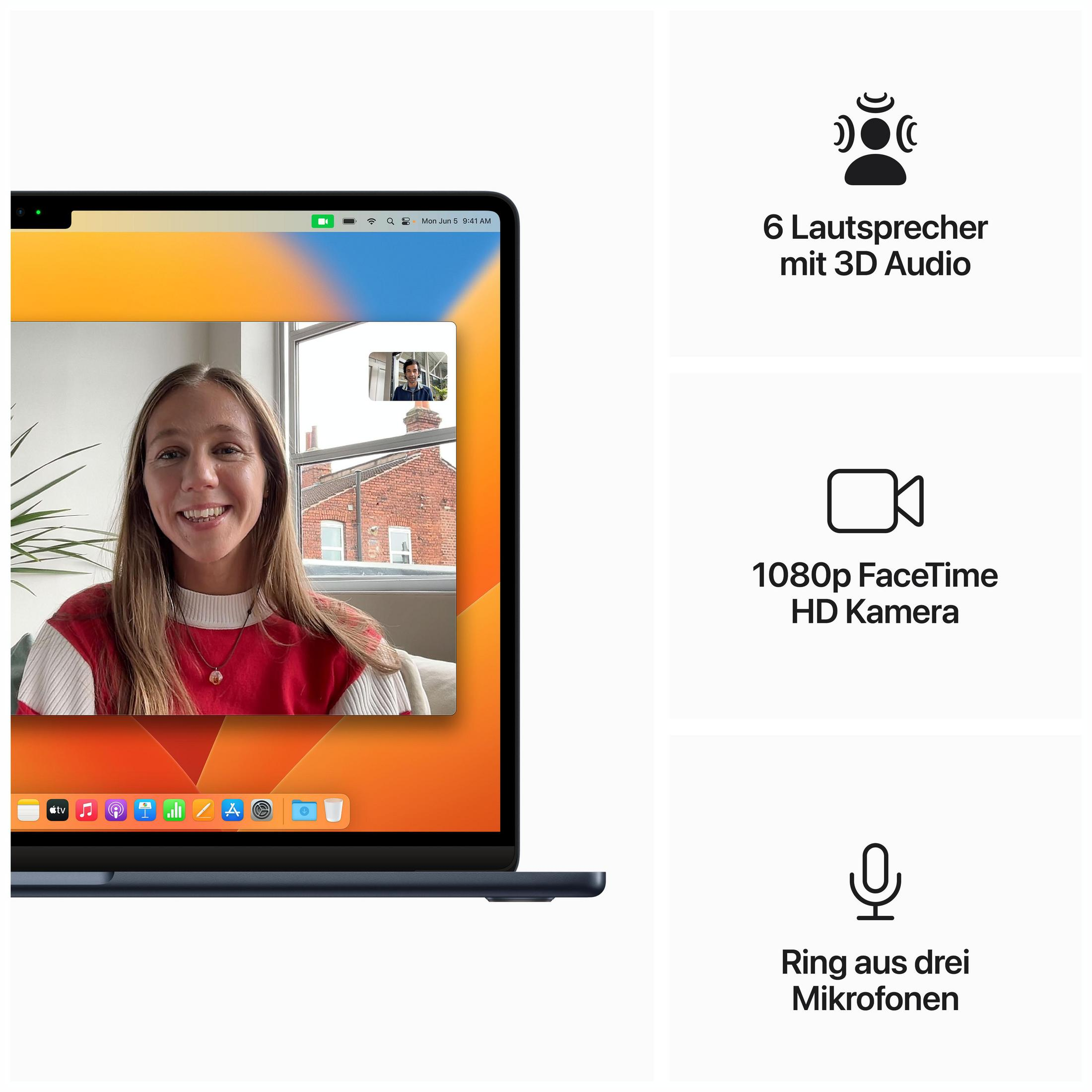 Ekran laptopa z rozmową wideo. Wyświetlane są informacje. Po prawej stronie znajdują się trzy ikony i tekst.