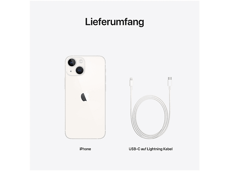 APPLE iPhone 13 Mini, Blanco, Móvil iOS, 128 GB, 4 GB RAM, 5,4