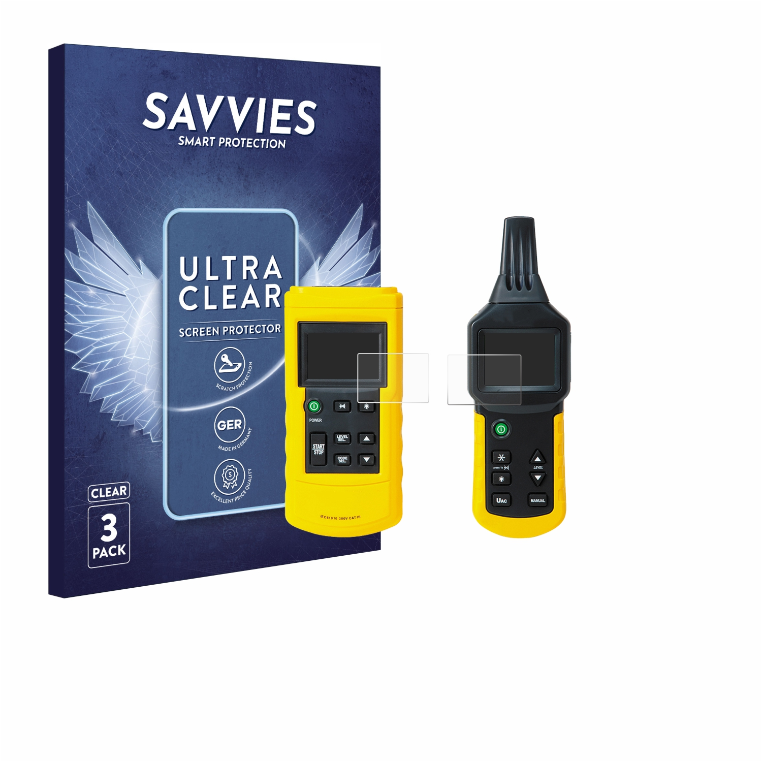 SAVVIES 6x klare Schutzfolie(für LOCAT-N Chauvin Arnoux 6681 (Leitungssuchgerät))