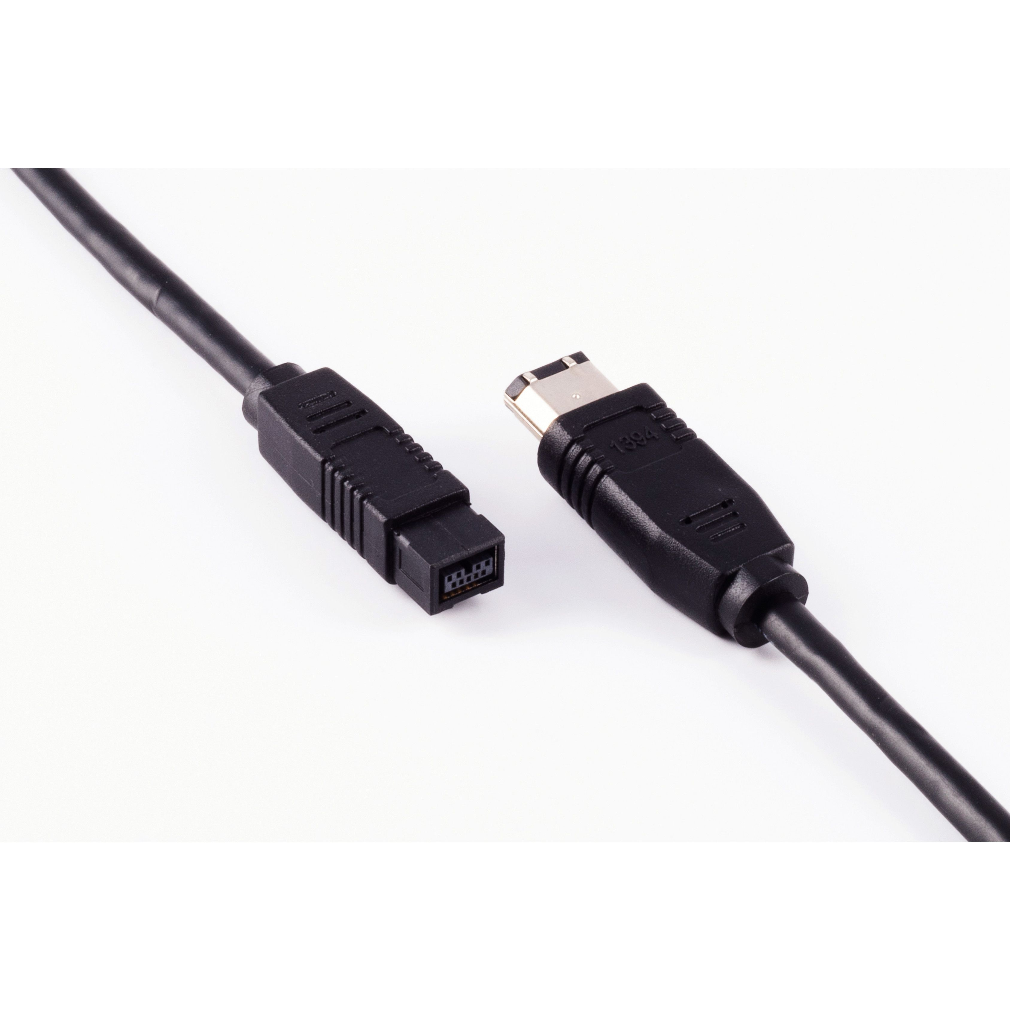 SHIVERPEAKS FireWire-Kabel IEEE 1394B 9pol St/1394A 6pol schwarz 1m FireWire St Kabel